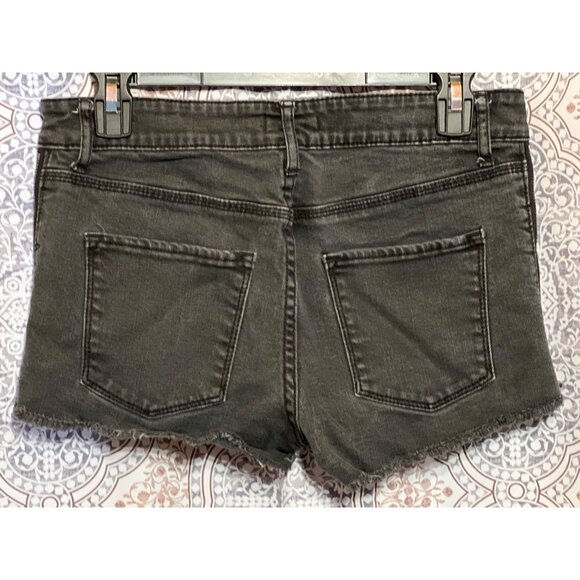 Silence + Noise Womens Black Denim Cut-Off Shorts Size 4 - Picture 3 of 11
